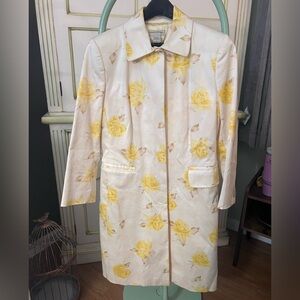 Vintage Banana Republic Floral Yellow Women's Coat